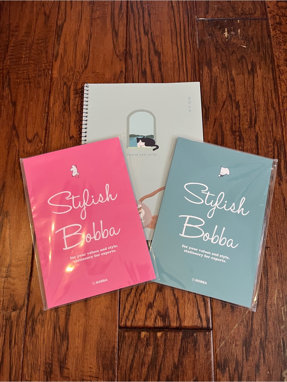 Stylish Bobba Notebook Set — Pink & Teal